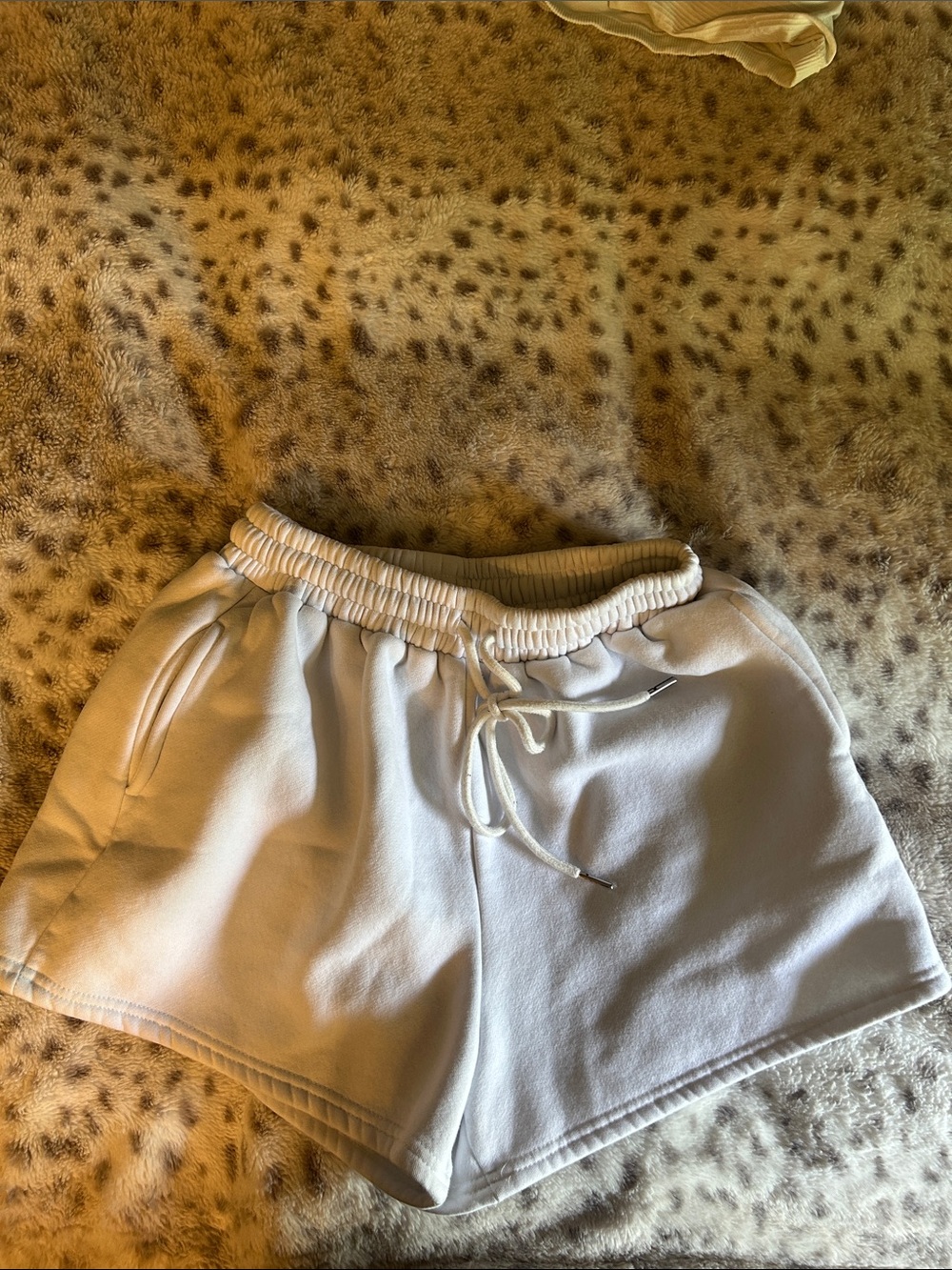 Casual Drawstring Women’s Shorts in white